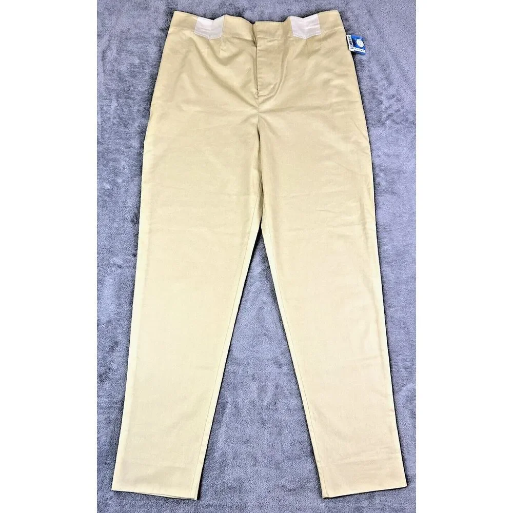 Equipment Femme‎ Women's 4 Yellow Pants Dress Trouser Tapered Preppy Career